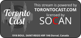 Torontocast, our official broadcast provider.